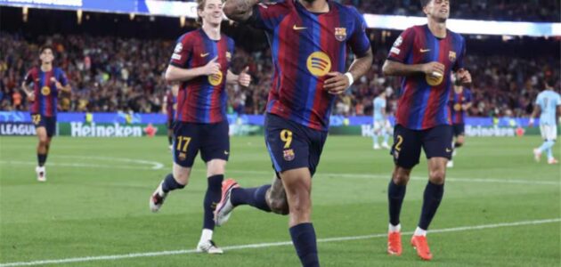 فينورد يضرب برشلونة بالهدف الأول، وجيسوس يرد بالخامس في مباراة الأبطال